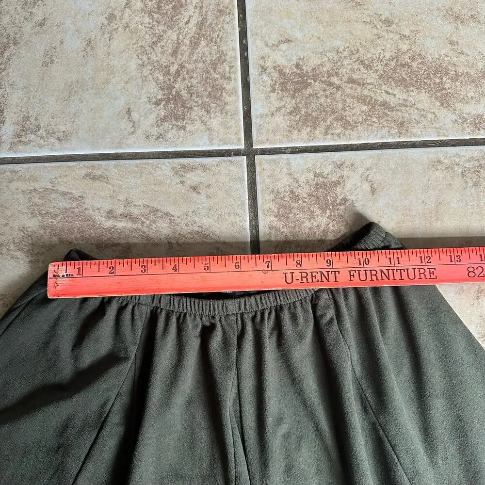 Brandy Melville Army Military Green Elastic Waist Mini Skater Skirt One‎ Size